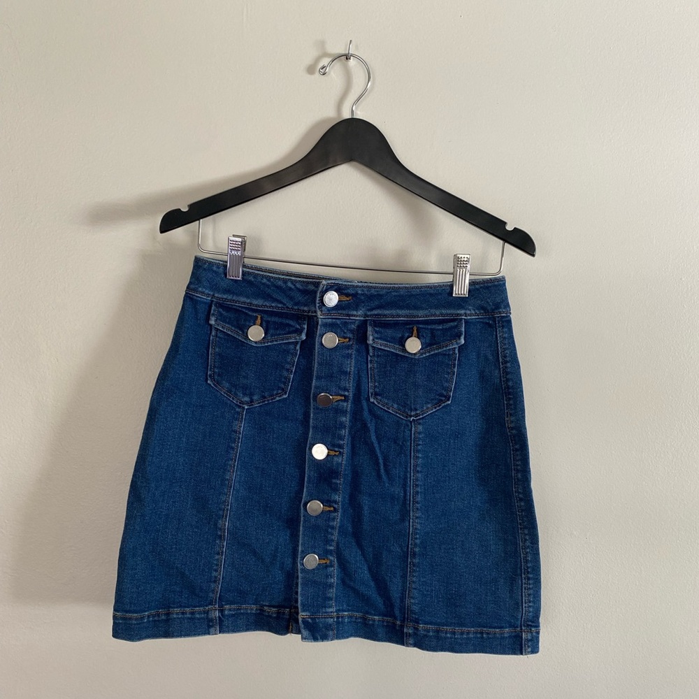Denim mini skirt
